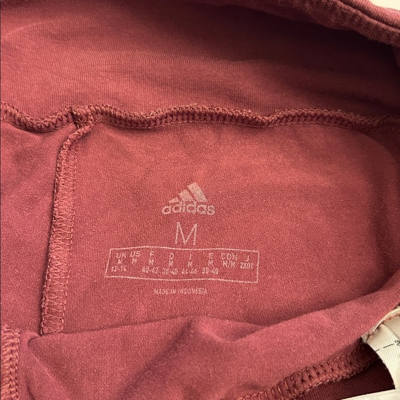 Adidas Women’s Leggings Burgundy Size M - Picture 3 of 5